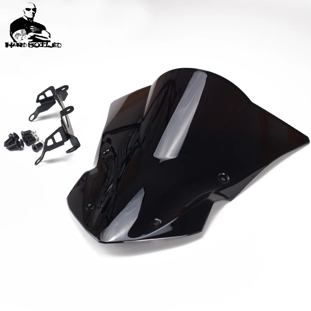 Motorcycle Accessories High Quality Windshield Windscreens Air Wind Deflector MOTO For Kawasaki Z900 Z 900 2017 2018 black (2)