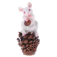 Тончайшая миниатюрная скульптура мыши смолы для двора, сада, газона украшение офисного стола дома орнамент