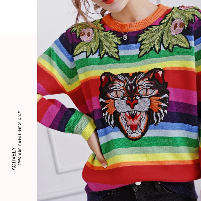 Knitted Sweater Pullovers Women 