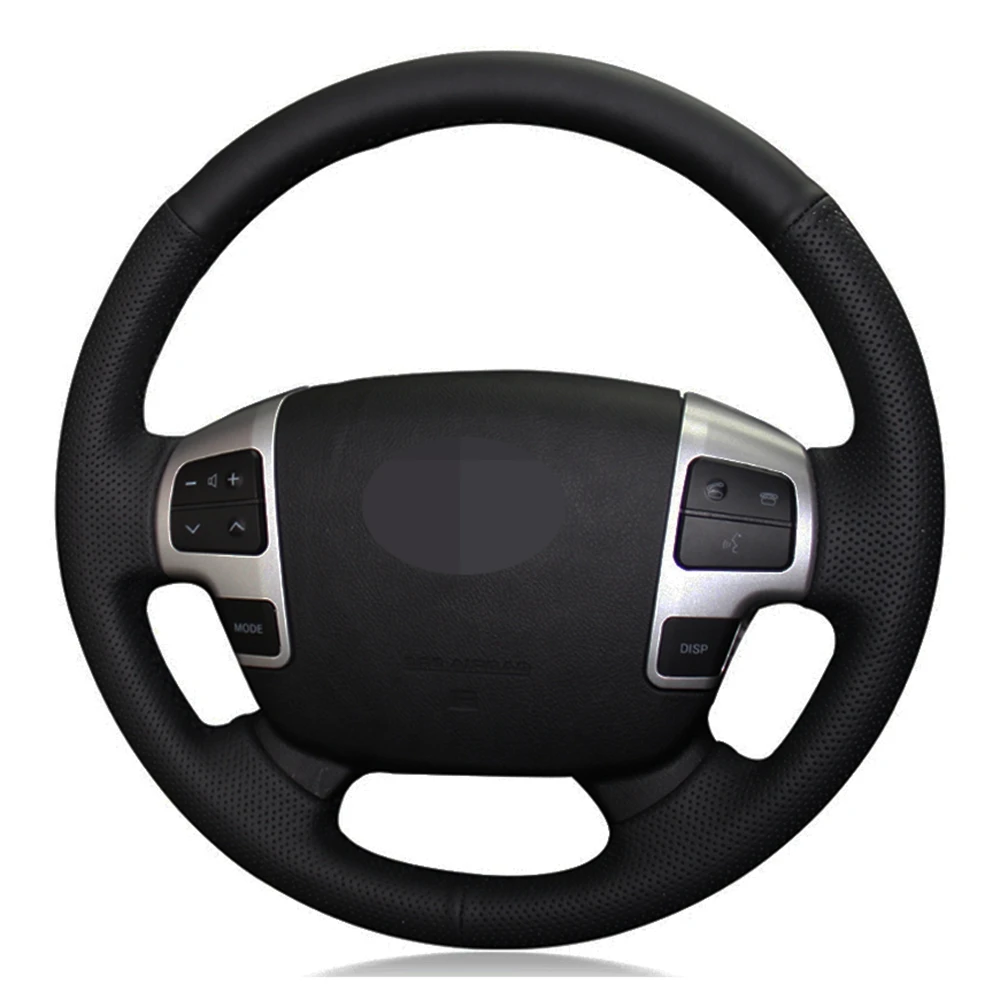 Кожаный чехол для Toyota Land Cruiser рулевого колеса автомобиля-2015 Tundra 2008-2007 Sequoia 2013-2008
