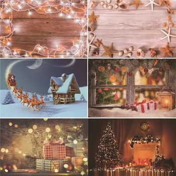 

Vinyl Custom Photography Backdrops Prop Christmas day and Board Theme Photography Background C20422-58