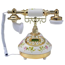 Антикварный телефон с кнопкой, ЖК-дисплей, винтажный телефон, классический Европейский ретро стационарный телефон для дома, отеля, офиса