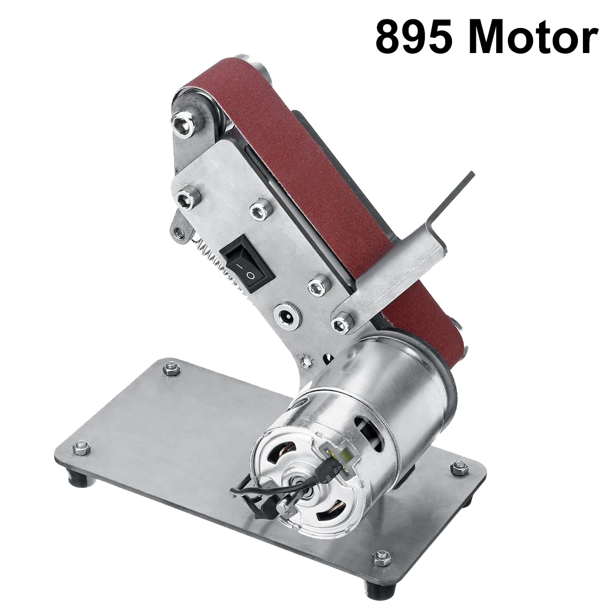 Красный Sander Belt Machine 300W Electric Belt Sander Polishing Grinder Machine Folding Sander Grinding Tool Cutter Edges Sharpener - Цвет: Красный