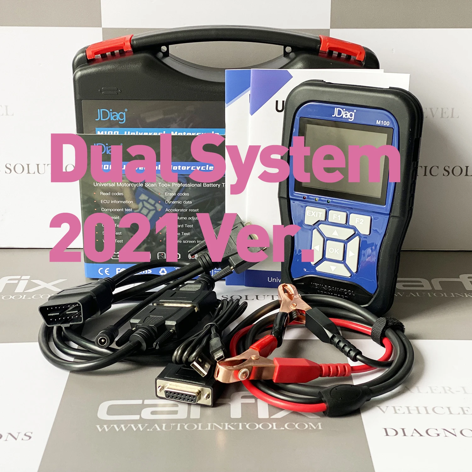 Original Design Jdiag M100 Motorcycle Diagnostic Tool Moto Scanner 12v Battery Tester