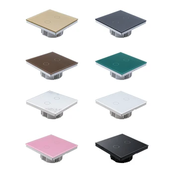 

Motion Sensor 220v Sensor Switch For LED Light Smart Touch Switch Smart Home EU Standard Multiple Colors Can Choose 2Gang 1 Way