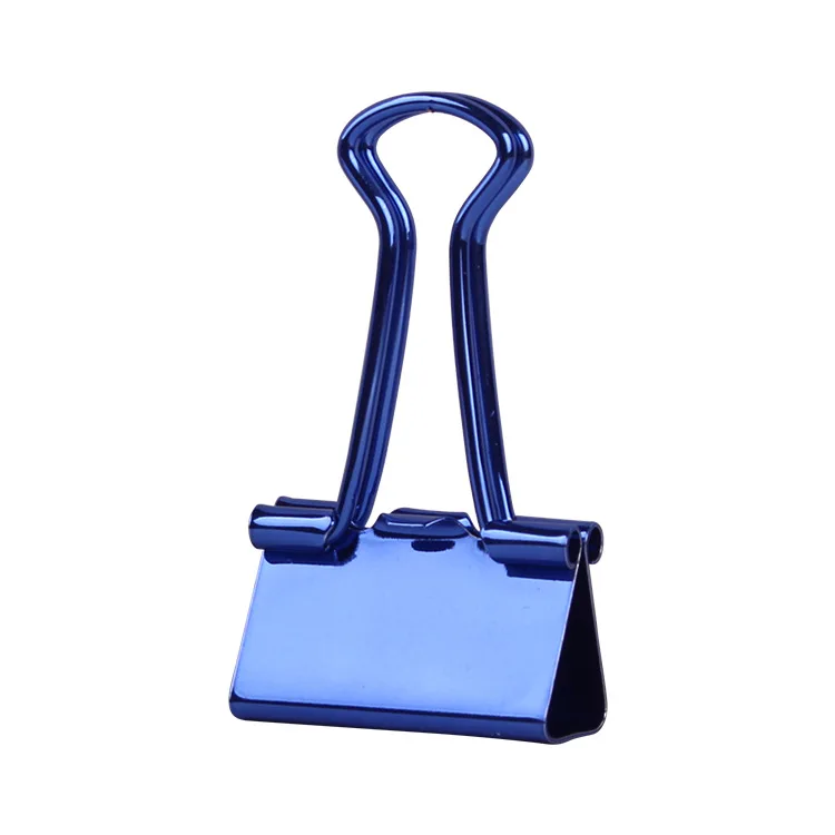 

Cross Border Hot Sales Top Grade General Handle Color Binder Clip Electroplated Color Ticket Clips Customizable Logo