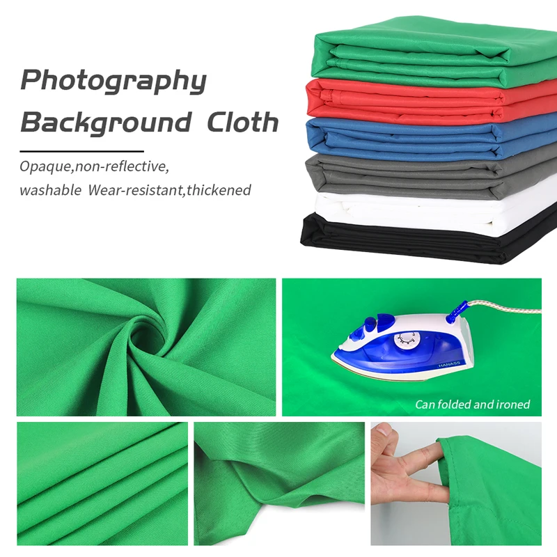 PhotR 3mx3m Stand 2x3mx6m Cotton Muslin Colour Backdrop Microfibre Chamois Cloth 