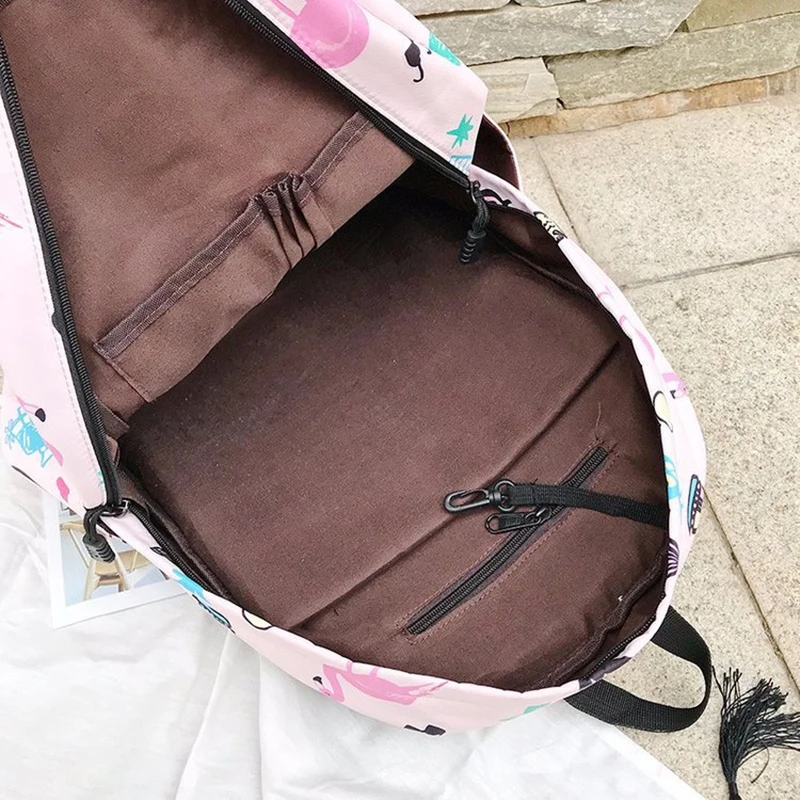 Каваий Школьный рюкзак женский единорог Harajuku Рюкзак для девочек Школьная сумка