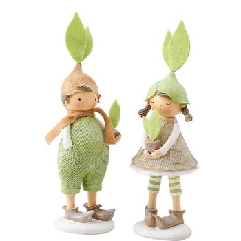 

Nordic Green Doll Figurine Resin Crafts Cartoon Mini Figures Miniature Desktop Home Decoration Gift Kids Toy Christmas Figurines