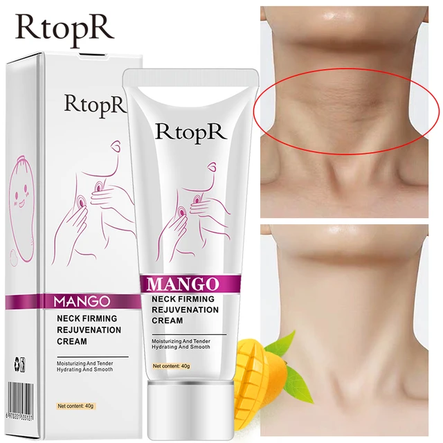 RtopR Neck Firming Cream Wrinkle Remover Whitening Moisturizing V Shape Massage Smooth Anti Aging Repairing Fine