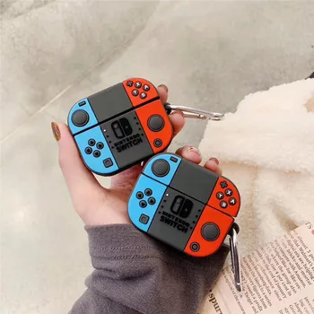 

Switch On/Off Game Console Bluetooth Headset Case Silicone Anti-Drop Wireless Headset Cover Airpods 3 Headset Case Keychain