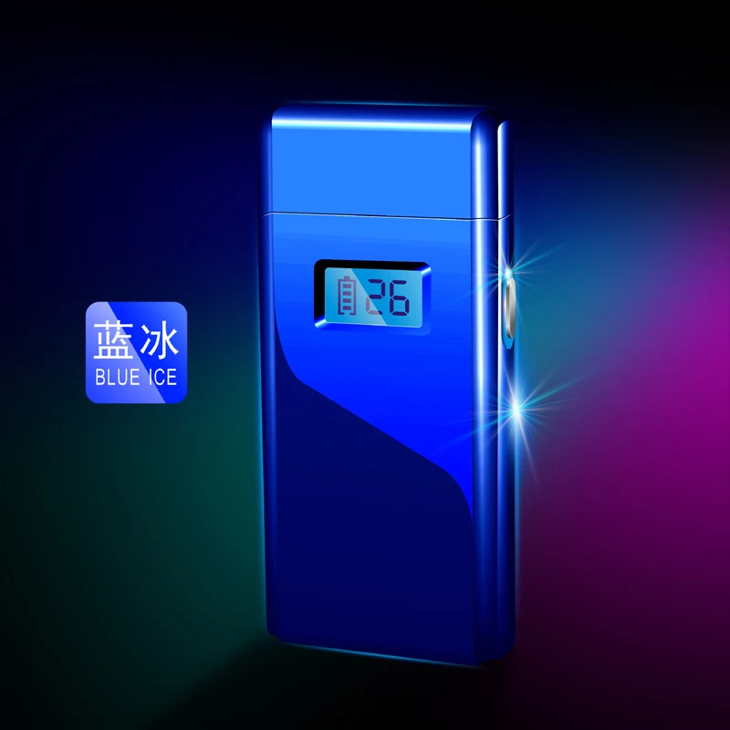 4 Usb зарядка импульсная Зажигалка светодиодный дисплей Электрический номер зажигания двойная дуга Электронная зажигалка плазменная зажигалка - Цвет: 4