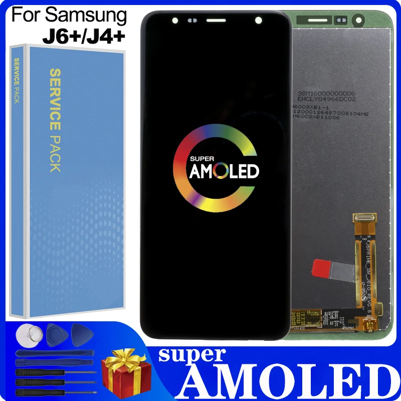 ЖК-дисплей 6 0 ''для Samsung Galaxy J6 Plus j415 j410 J610 J610F с дигитайзером сенсорного экрана