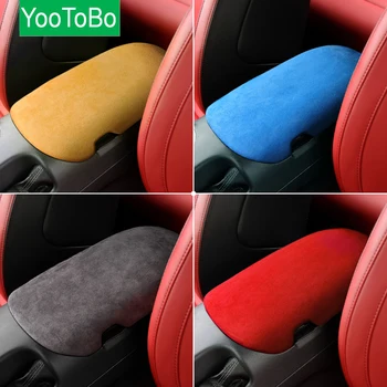 

Alcantara Wrap Car Armrest Box Panel Trim Cover For Ford Mustang 2015-2020 Auto Styling Stickers Decals Interior Accessories