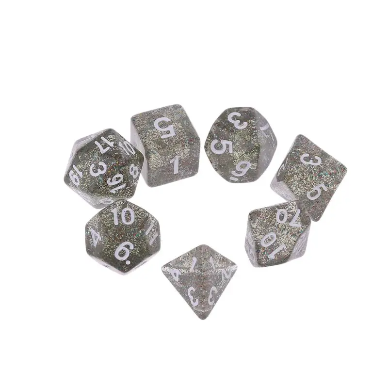 7 шт. двухсторонние кости D4 D6 D8 D10 D12 D20 подземелья и дракон D & RPG поли настольная