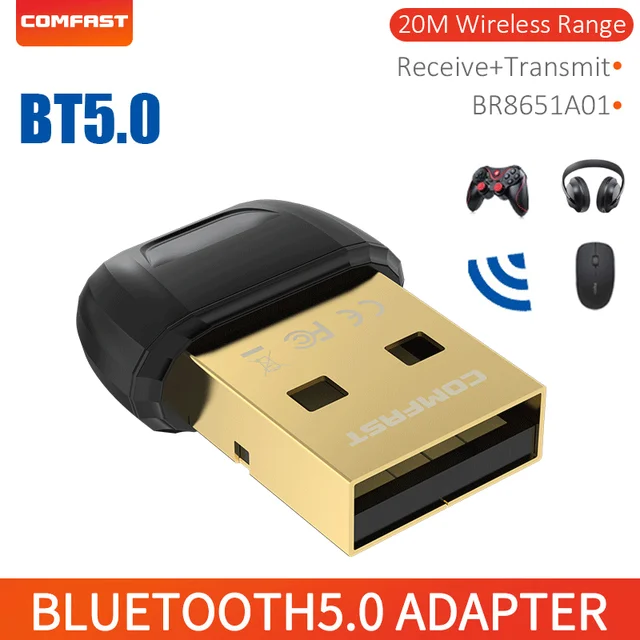 Baseus Ba04 Usb Bluetooth 5.0 Adapter Music Audio Receiver Transmitter For  Pc Laptop Speaker Wireless Mouse Bluetooth Dongle - Wireless Adapter -  AliExpress