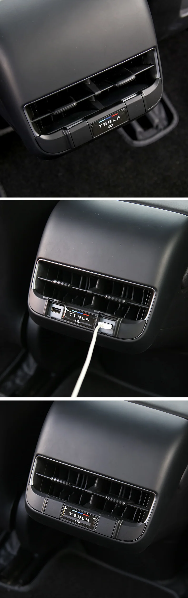 Для tesla модель 3 задний удлинитель с usb зарядкой специальная защитная крышка украшения Модификация аксессуары