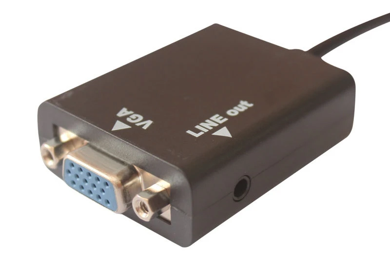 HD hdmi к vga линейный конвертер с Аудио hdmi к vga адаптер оголовье чип