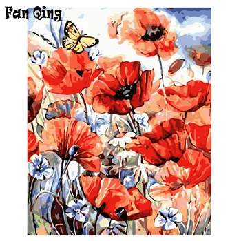 

Diamond Painting Poppy flower Full Square Round 5D Diy Diamond Embroidery Picture Mosaic Rhinestone Handmade Gift Home Decor