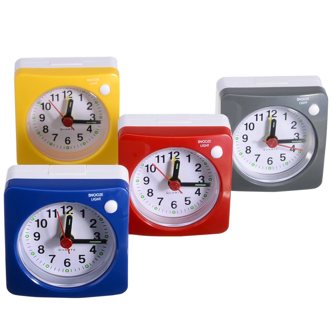 Analogue Bedside Alarm Clock in Clear Plastic Travel Mini Alarm Analogue Bedside Alarm Clock in Clear Plastic Travel Mini Alarm