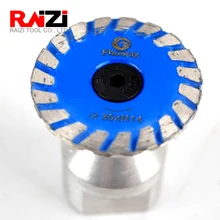 Raizi 1 pc disco de corte de diamante para escultura em granito concreto mármore pedra 25/30/35/40/50mm removível flange gravura lâmina serra