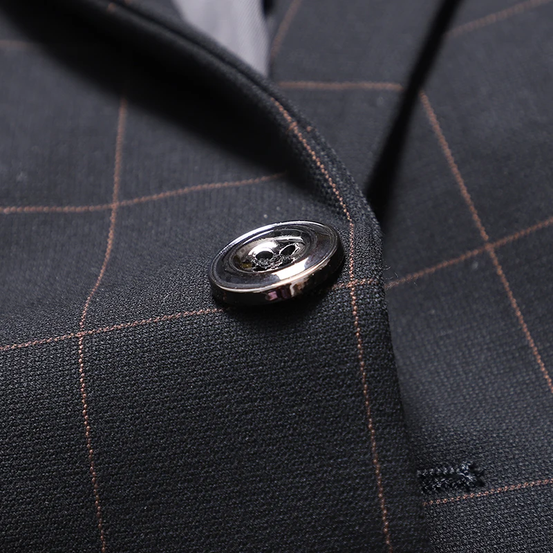 ZYFG free men smart casual suits sets slim fit Blazers+Pants+Vest sets formal wedding men Hidden lattice design suits 3 Pieces