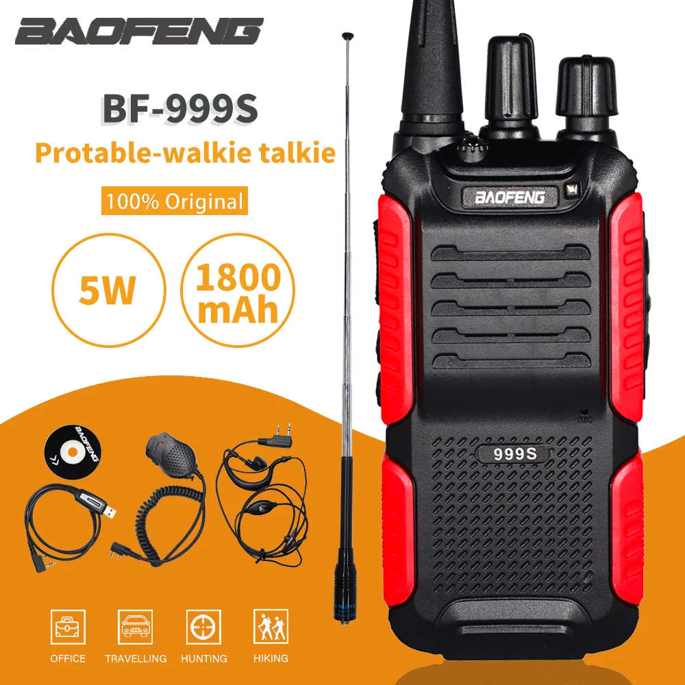 Оригинальная рация Baofeng BF 999S Портативное двухстороннее радио обновление BF888S