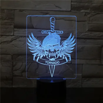 

Halloween Decor Eagle Skull Alien 3D Night Light Led Table Lamp Bulb LED USB RGB Mood Multicolor Luminaria Kids Toy Gifts 2914