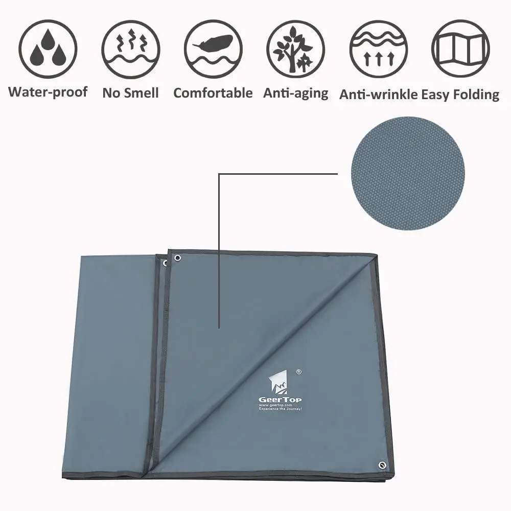 Большая водонепроницаемая палатка брезент GeerTop из ткани Оксфорд коврик для