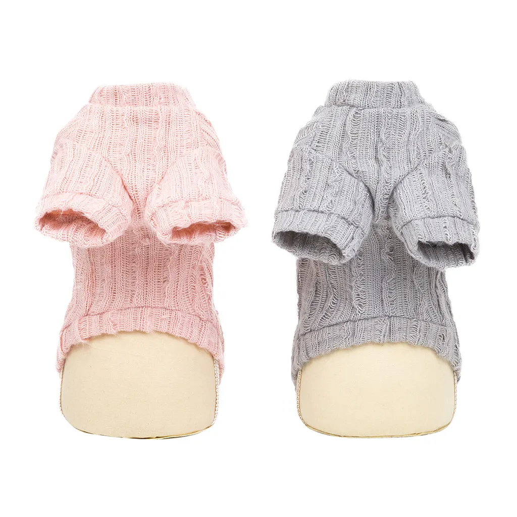 2019 New Dog Sweater Pet Solid Color Sweater Autumn And Winter Fashion Keep Warm Dog Cat Clothing Jersey Perro Maglioni Per Cani