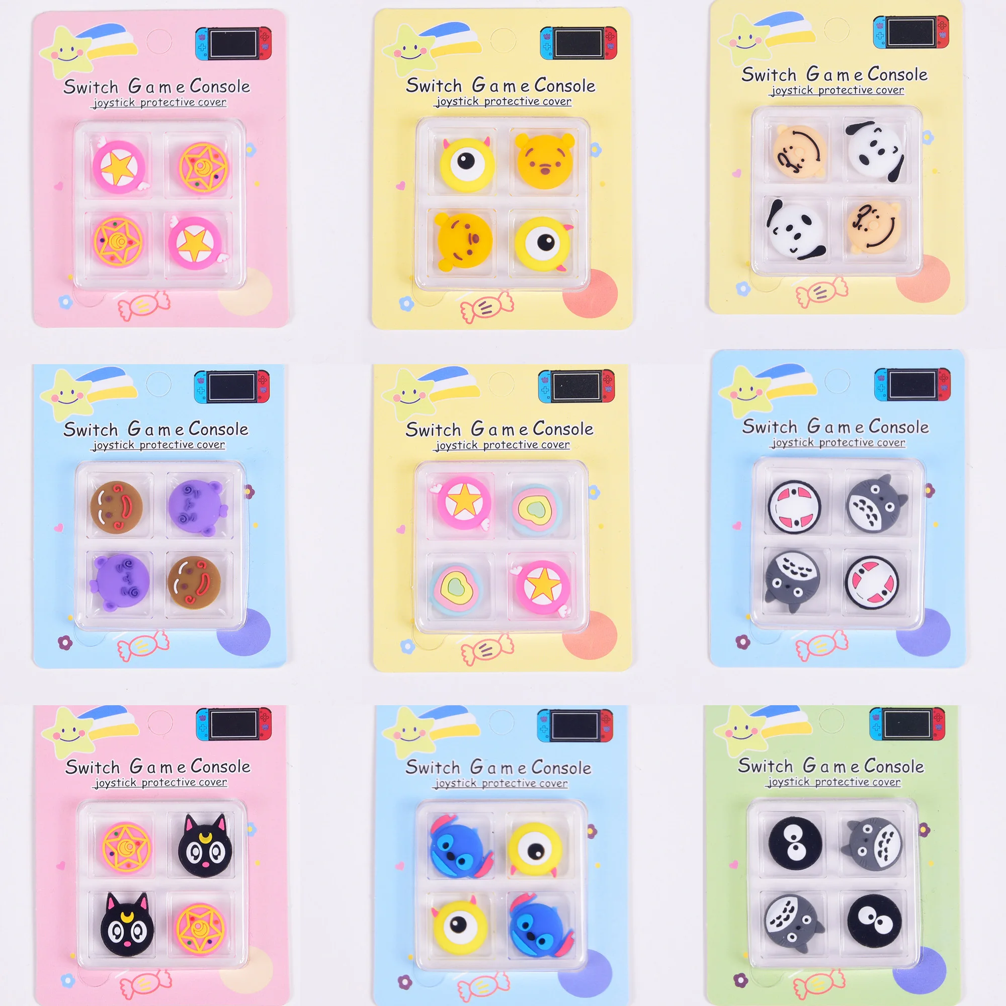 Милый мультяшный мягкий Стик для большого пальца защитный чехол джойстика