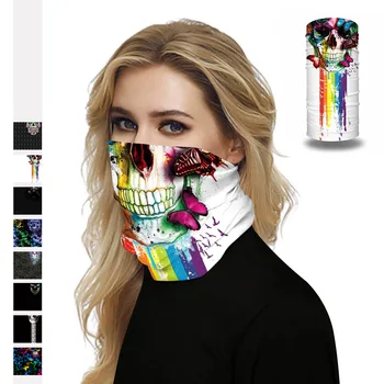 

Face Mask Fashion 3D Seamless Magic Neck Gaiter Head Scarf Bandana Halloween Party UV Protection Mouth Cover Mask Anime Mask