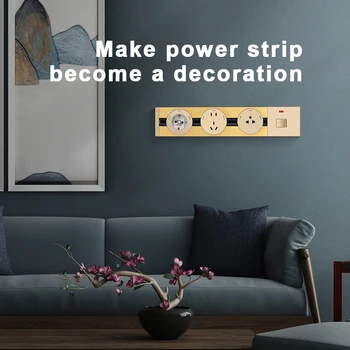 

KAMANNI Wall Track Socket USB Power UK/FR/EU/USB Module Wall Plug Socket for Living Room/kitchen/office Desktop Socket Grey