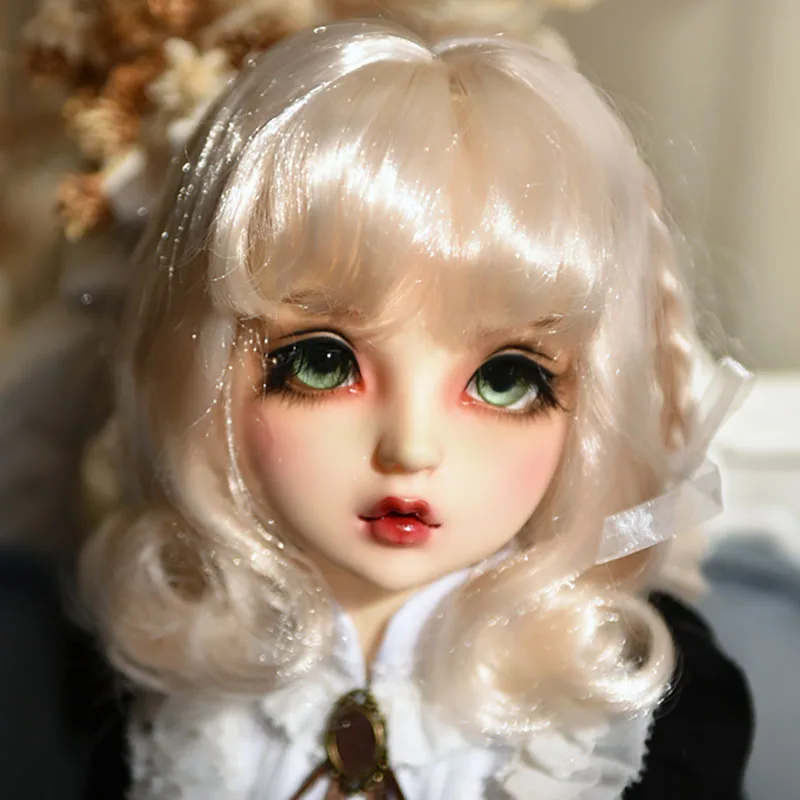 Cataleya Bjd парик имитация мохера супер мягкий Классический ветер милые воздушные челки короткая груша цветок 1/3 1/4 1/6 волосы для куклы - Color: 2