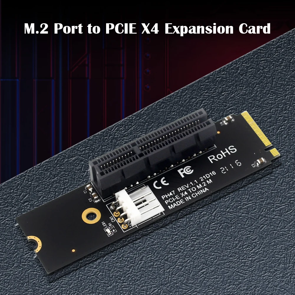 M.2 SSD NGFF to PCI-E X4 Expansion Card PCI-Express X1/X4/X8/X16 Slot Adapter Set with Cable Desktop Computer Extender Accessory |