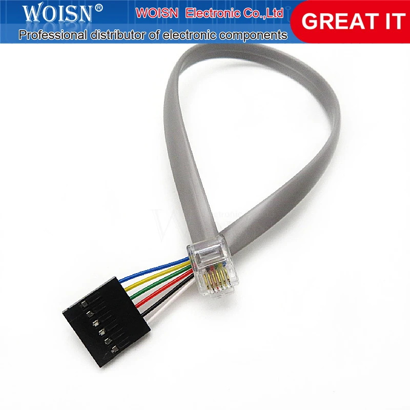 2 шт./лот ICSP с кристаллической головкой RJ11 поворота SIP6 скачать линия MPLAB ICD3