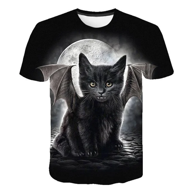 2021 fashion casual men's and women's T-shirts two pieces of 3d cat print shirt men's and women's short-sleeved tops XXS-6XL sum NT-9611