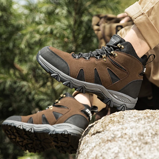  N/P Zapatos de senderismo al aire libre para hombre, zapatillas  de escalada de montañista, impermeables, tácticas, para senderismo, botas  de campamento y senderismo : Ropa, Zapatos y Joyería