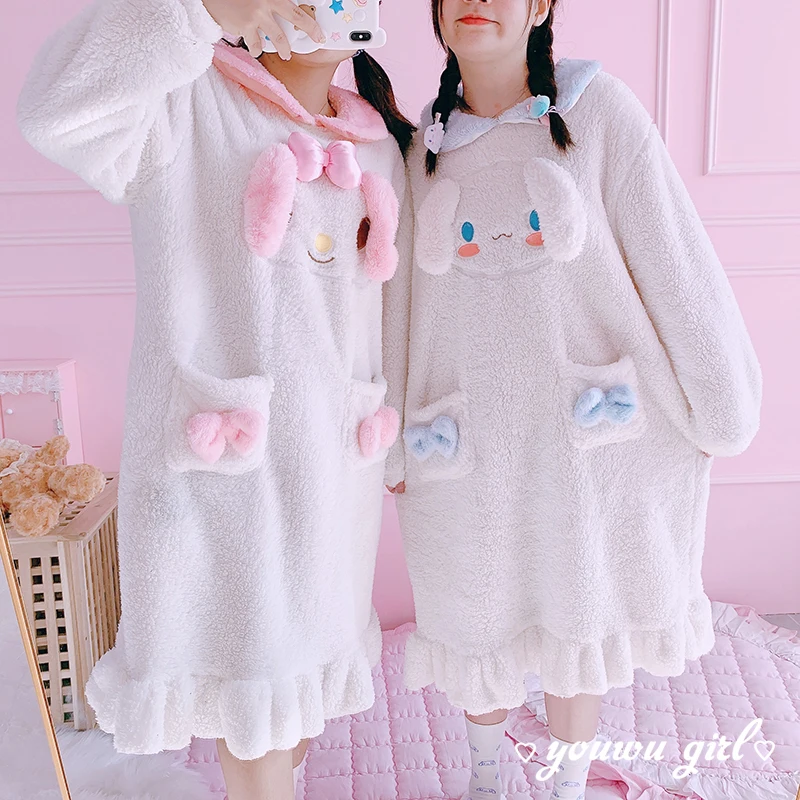 Плюшевые пижамы с изображением собаки My Melody Cinnamoroll пижамные комплекты длинными