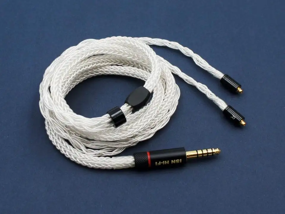 MMCX 4.4mm ISN Audio S16 16 Shares Серебристые HiFi наушники для меломанов кабель - Цвет: MMCX 4.4mm