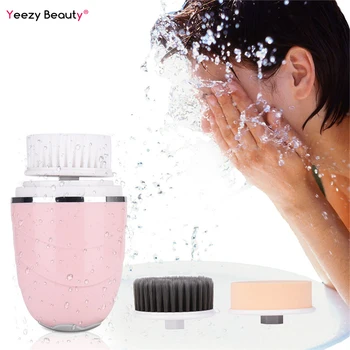 

MINI Rotate 3 In 1 Electric Face Cleansing Brush Blackhead Removal Facial Skin Care Beauty Cleaning Facial Brush Pore Cleaner