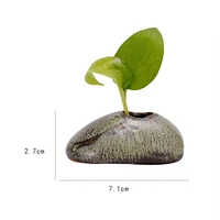 Multi Shape Ceramic Zen Mini Stone Ornaments DIY Home Hydroponic Green Plants Small Vase Living Room Decoration 1
