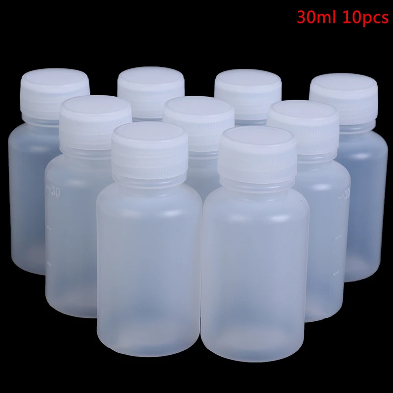 30ml 액체 디스펜스 병 반투명 샘플 병 액체 병 플립 뚜껑 로션 병 가정용 보관 액세서리, 10 개