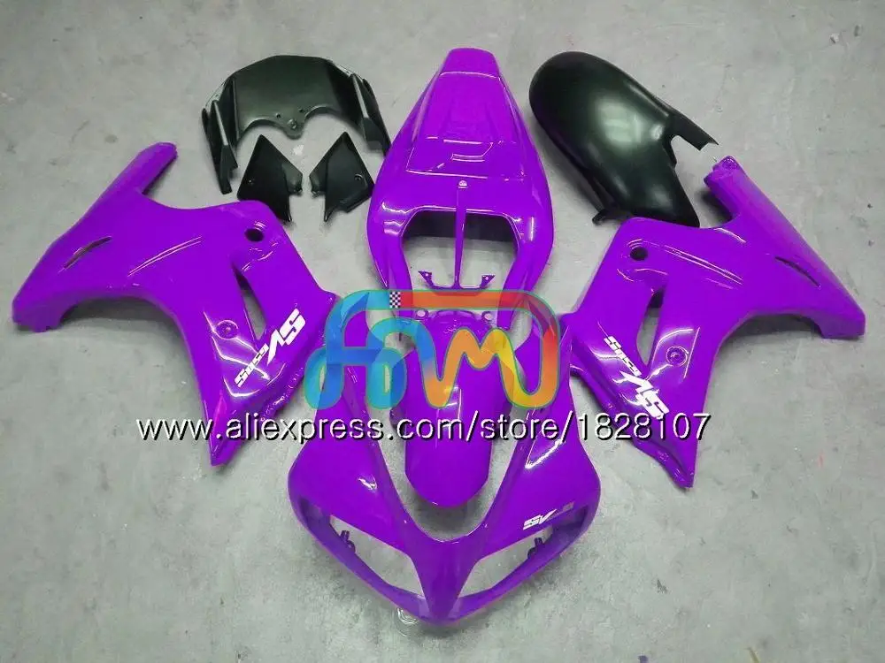No. 34 Purple SV650S для SUZUKI все белое горячее SV650 1000 03 04 05 06 07 08 47BS. 2 SV1000S SV 650S 1000 2003 2004 2005 2006 2007 2008 обтекатель - Цвет: No. 34 Purple