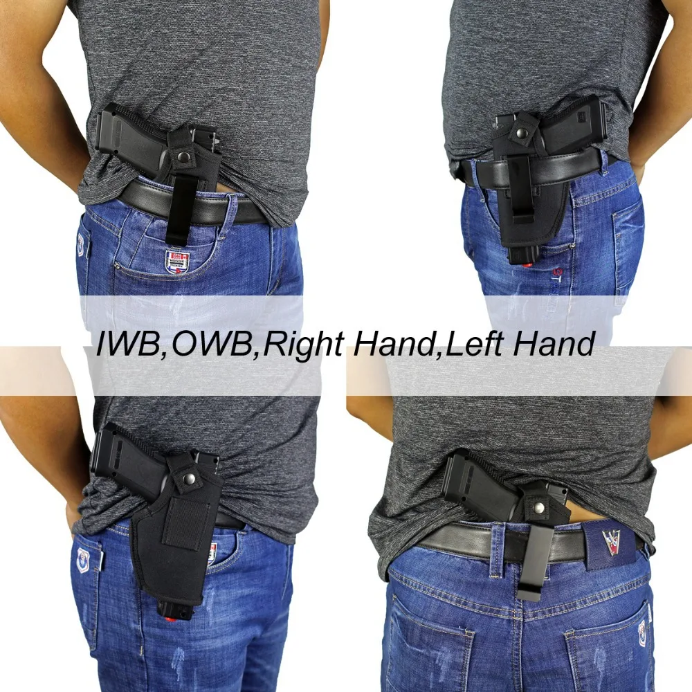 Universal Tactical Gun Holster Concealed Carry Holsters Belt Metal Clip IWB OWB Holster Airsoft Pistol Gun Bag for Handguns for Pistol Holster Gun Bag Gun Holster Gun Accessories