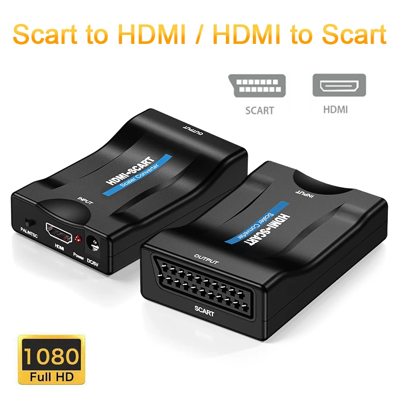 1080P Scart в HDMI конвертер аудио видео адаптер для HD tv Sky Box STB смартфонов DVD новейший |