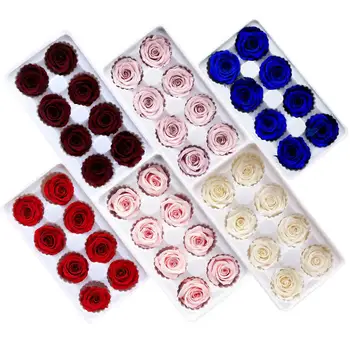 

8Pcs/Set Dried Rose Flower Head DIY Handcraft Wedding Party Decor Valentine's Day Wedding Party Decorations Artificial Plants