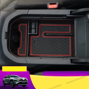 

Lsrtw2017 for Toyota RAV4 Xa50 Car Central Control Armrest Plate Box Trims Interior Accessories 2019 2020 2021