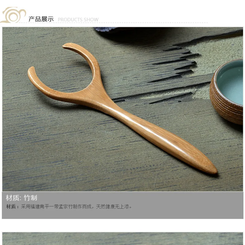 Large Size Bamboo Fork Kung Fu Tea Set Accessories Cup Saucer Bamboo Natural Health