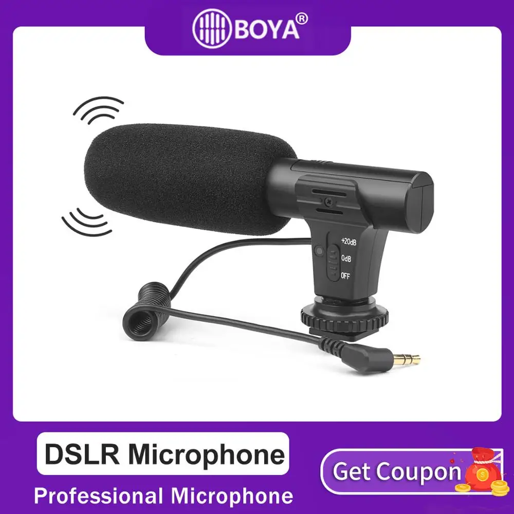 

SHOOT Stereo Camcorder Microphone for Nikon Canon DSLR Camera Computer Mobile Phone PC Microphone for Xiaomi 8 iphone X Samsung